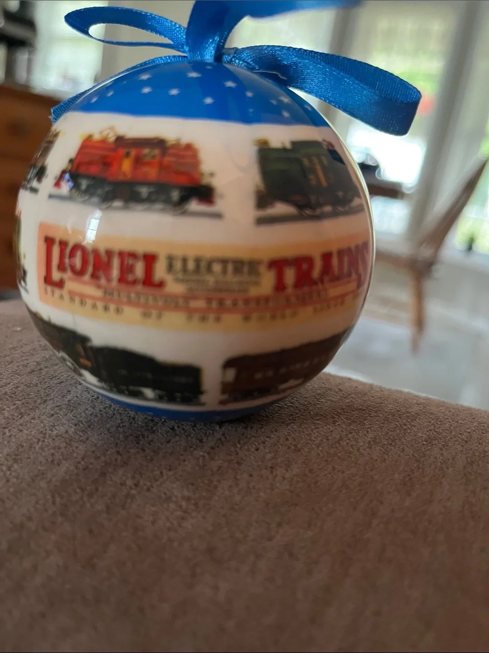 Lionel Holiday Train Ornament Set - Blue & Orange